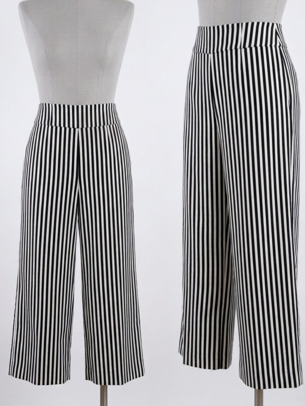 Express Striped High Rise Cropped Culottes Wide Leg Pants Size 0 NWOT
